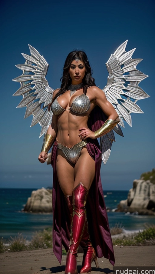 related ai porn images free for Superhero Perfect Boobs Several Powering Up Muscular Abs Diamond Jewelry Has Wings Superheroine