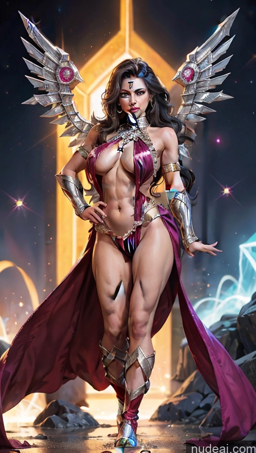 related ai porn images free for Superhero Perfect Boobs Several Powering Up Muscular Abs Diamond Jewelry Has Wings Superheroine