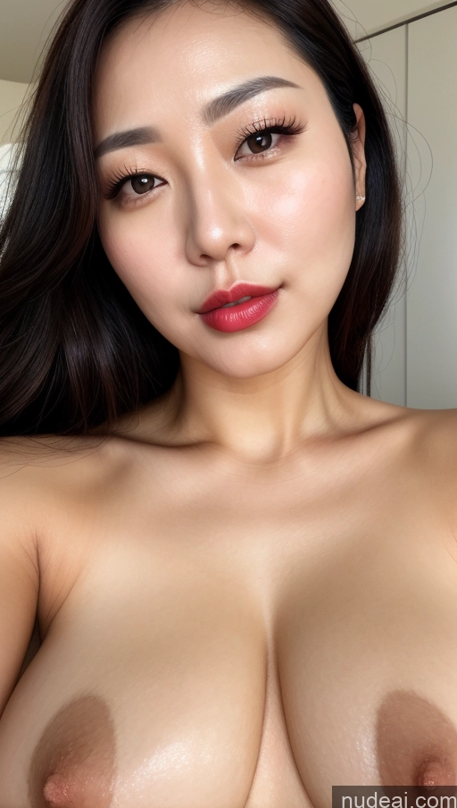 related ai porn images free for Woman One Perfect Boobs Beautiful Thick 30s Korean Close-up View Detailed Lipstick
