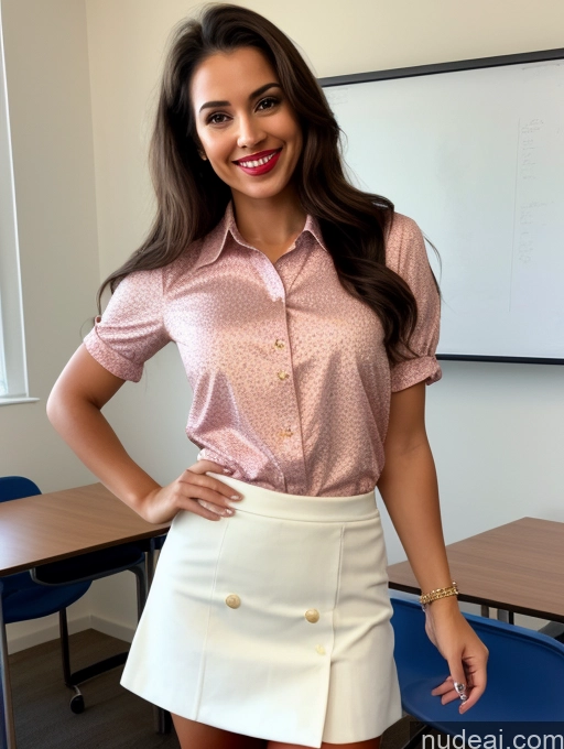 related ai porn images free for Woman One Small Tits Beautiful Lipstick Short Perfect Body Long Hair Tanned Skin Happy Brunette Front View Blouse 20s Russian Mini Skirt Teacher