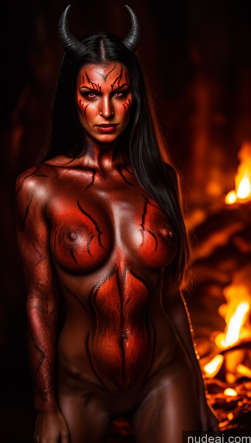 related ai porn images free for Woman Devil Bodypaint Dark Lighting Hell Detailed Soft + Warm Russian