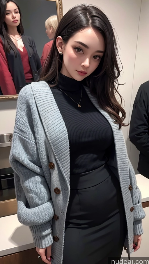 related ai porn images free for Close-up View Sweater Long Skirt Jacket
