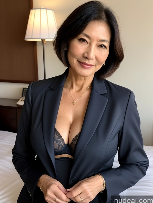 related ai porn images free for Milf Two Perfect Boobs Beautiful Perfect Body 70s Bobcut Bra Jacket Professor Stylish Suit Cleavage Detailed Sexy Face Japanese Bedroom