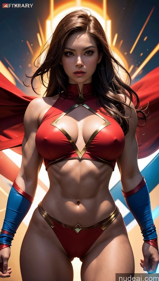 related ai porn images free for Busty Abs Several Ginger Latina Superhero Powering Up Superheroine Muscular