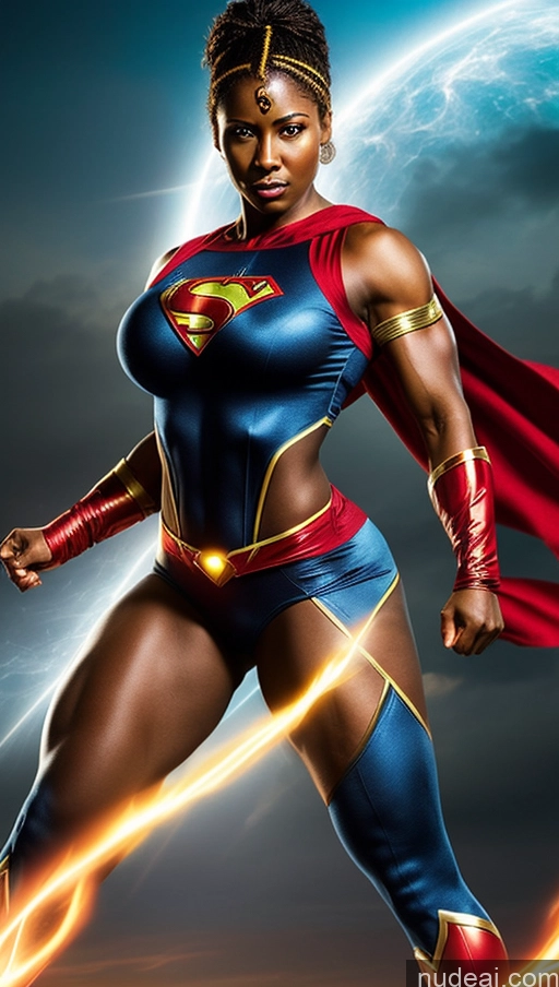 related ai porn images free for Busty Abs Several Ginger Superhero Powering Up Black Muscular