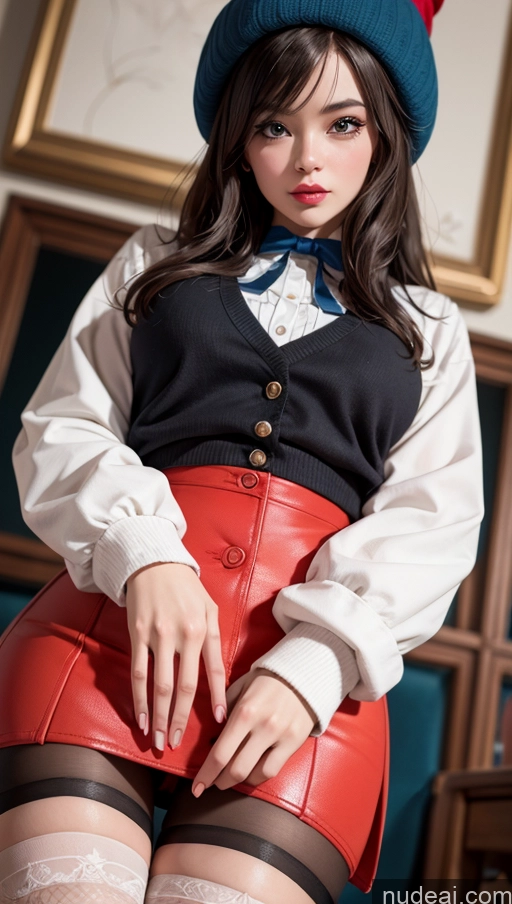 related ai porn images free for Close-up View Mini Skirt Stockings Hat French