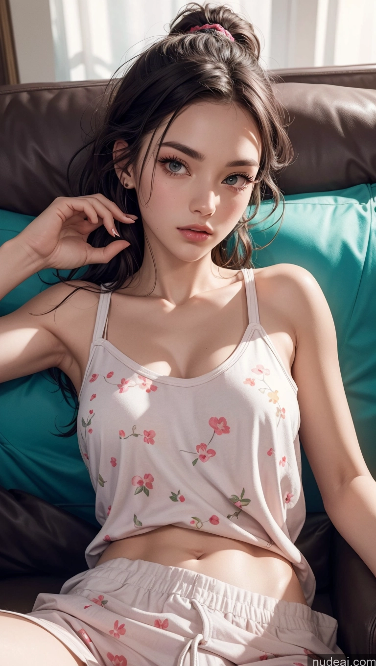 related ai porn images free for Close-up View Skinny Couch Tank Top Pajamas