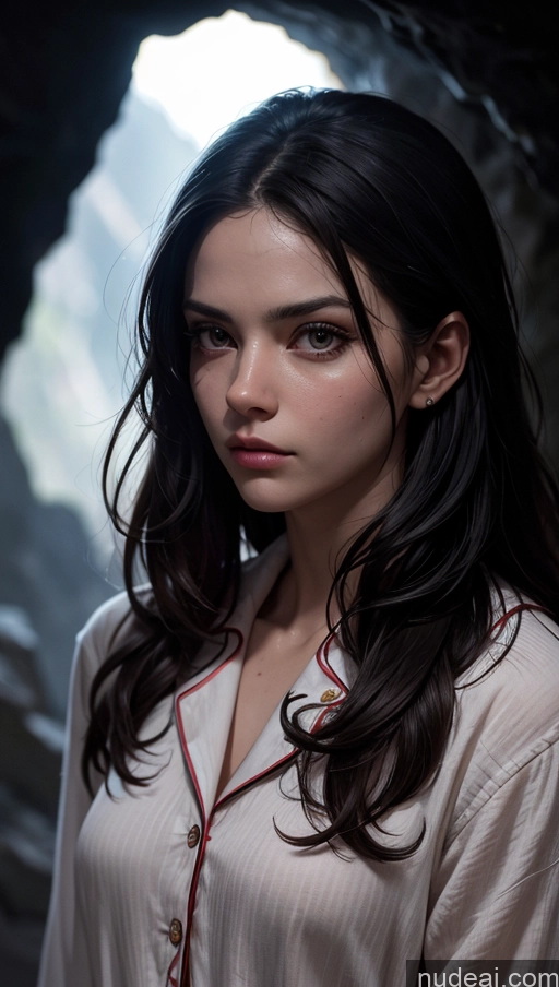 related ai porn images free for Close-up View Pajamas Cave Dark Lighting Serious