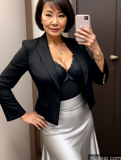 related ai porn images free for Milf Perfect Boobs Beautiful Perfect Body 70s Chinese Mirror Selfie Jacket Bra Suit Stylish Secretary Professor Cleavage Detailed Busty Pixie Long Skirt Dark Lighting