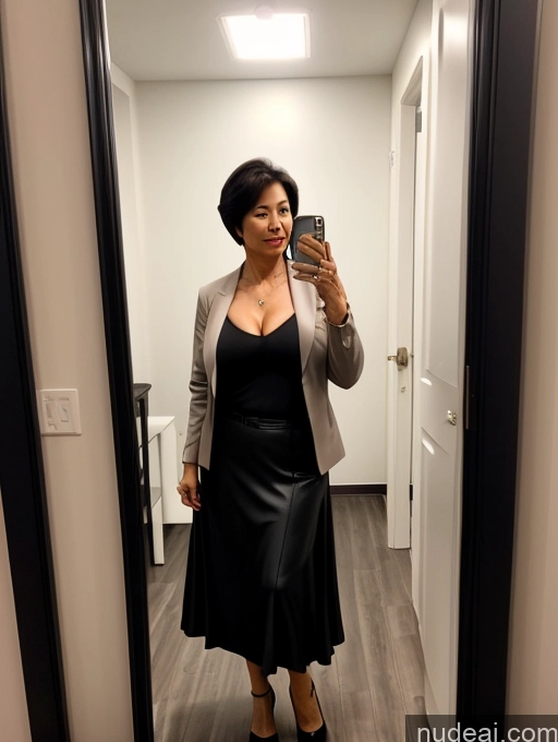 related ai porn images free for Milf Perfect Boobs Beautiful Perfect Body 70s Chinese Mirror Selfie Jacket Bra Suit Stylish Secretary Professor Cleavage Detailed Busty Pixie Long Skirt Dark Lighting