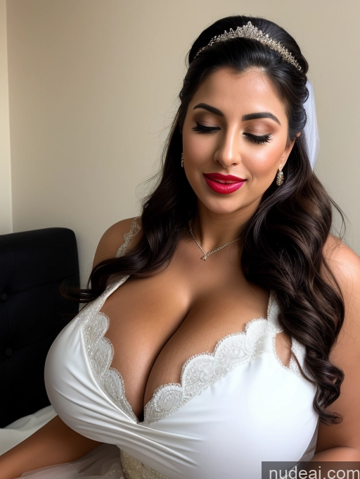 related ai porn images free for Woman Busty Huge Boobs Beautiful Lipstick Abs Orgasm Seductive Hair Bun Dark Lighting Arabic Wedding