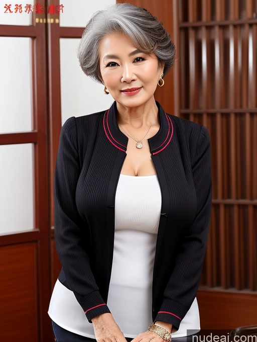 related ai porn images free for Milf Perfect Boobs Beautiful 70s Chinese Blouse Casual Jacket Professor Stylish Sweater Cleavage Detailed