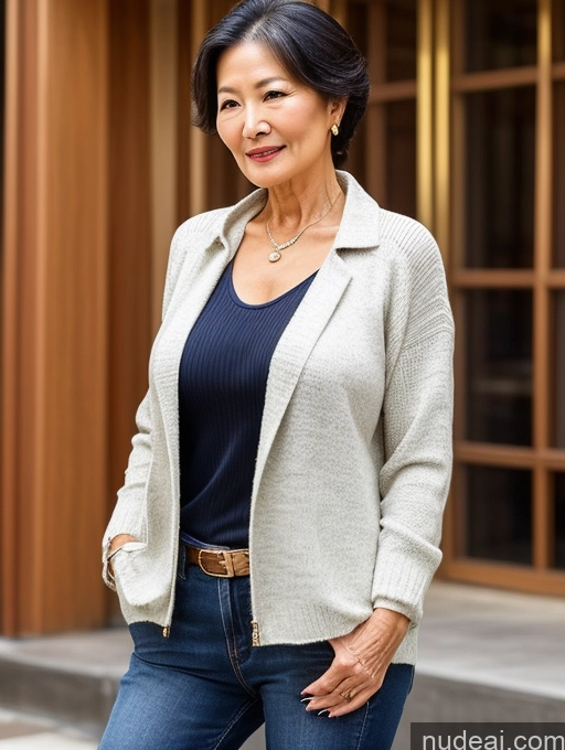related ai porn images free for Milf Perfect Boobs Beautiful 70s Chinese Blouse Casual Jacket Professor Stylish Sweater Detailed Topless