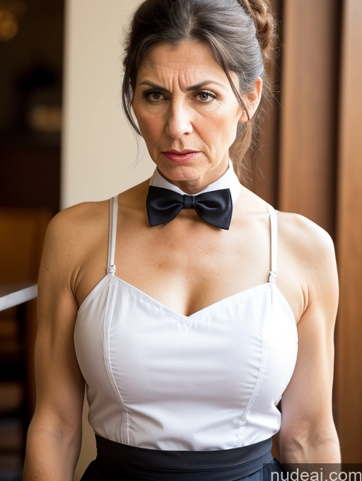 related ai porn images free for Milf Skinny Short Busty 60s Angry Black Hair Ponytail Jewish Restaurant Front View Dress Waitress Traditional Bow Tie