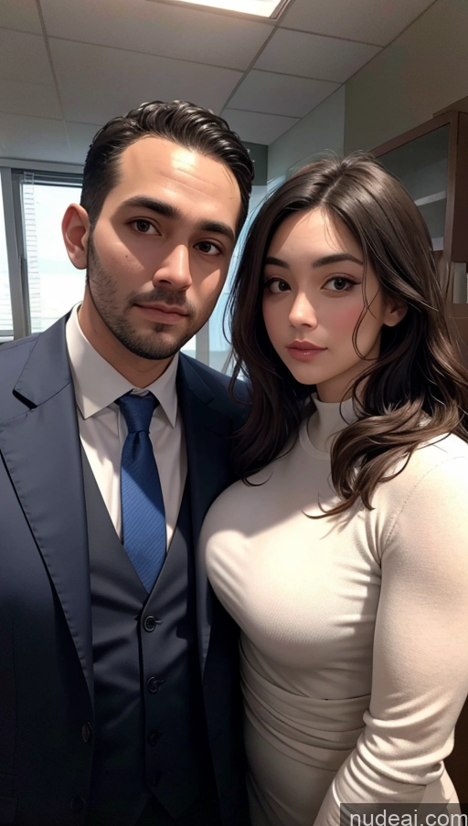 related ai porn images free for Close-up View Office Fat Serious 40s Suit Egyptian Short Woman + Man