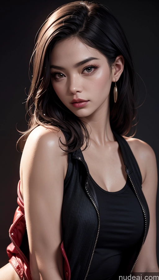 related ai porn images free for Tank Top Close-up View Jacket Dark Lighting Chinese