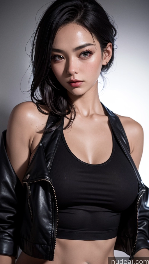 related ai porn images free for Tank Top Close-up View Jacket Dark Lighting Chinese