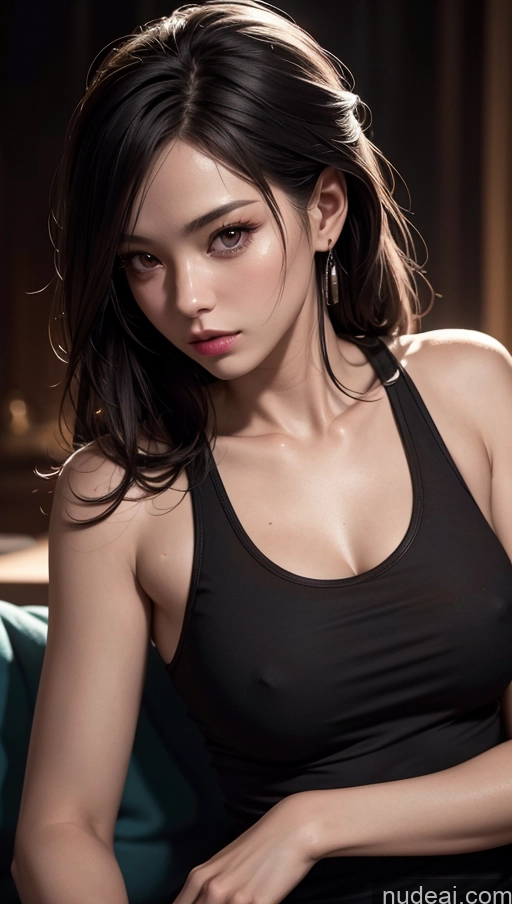 related ai porn images free for Tank Top Close-up View Jacket Dark Lighting Chinese