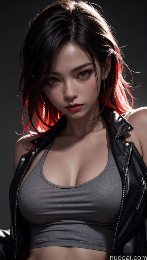 related ai porn images free for Tank Top Close-up View Jacket Dark Lighting Chinese