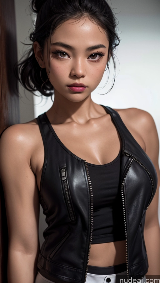 related ai porn images free for Tank Top Close-up View Jacket Dark Lighting Filipina