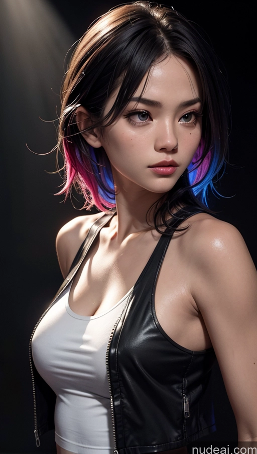 related ai porn images free for Tank Top Close-up View Jacket Dark Lighting Vietnamese