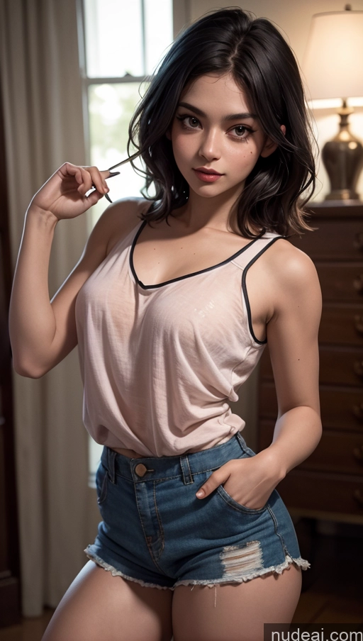 related ai porn images free for Close-up View Dark Lighting Indian Short Shorts Pajamas