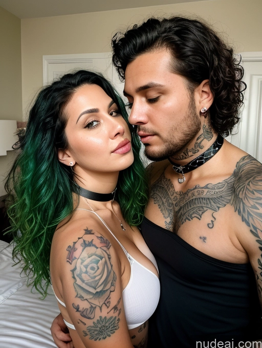 related ai porn images free for Chubby 30s Curly Hair Green Hair Big Ass Shocked Tattoos Choker Woman + Man White Bedroom Front View Cumshot