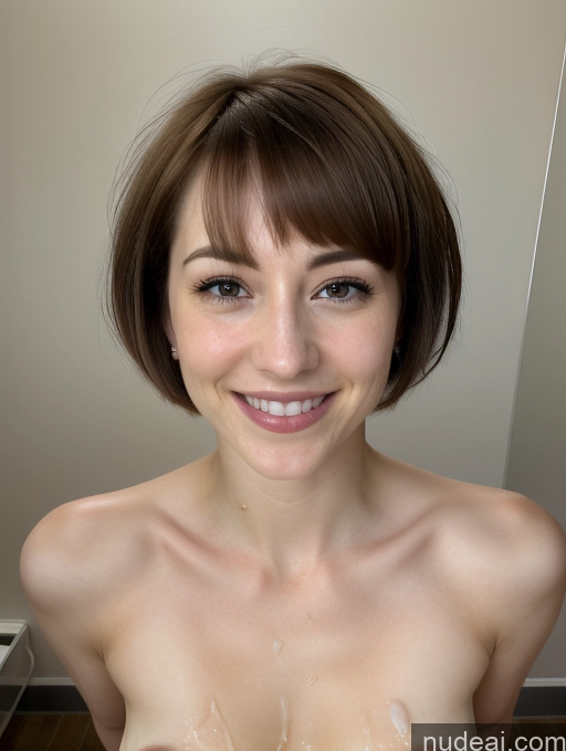 related ai porn images free for Woman One Beautiful Short Fairer Skin Thick 30s Happy Brunette British Nude Cumshot Cum On Belly Short Hair