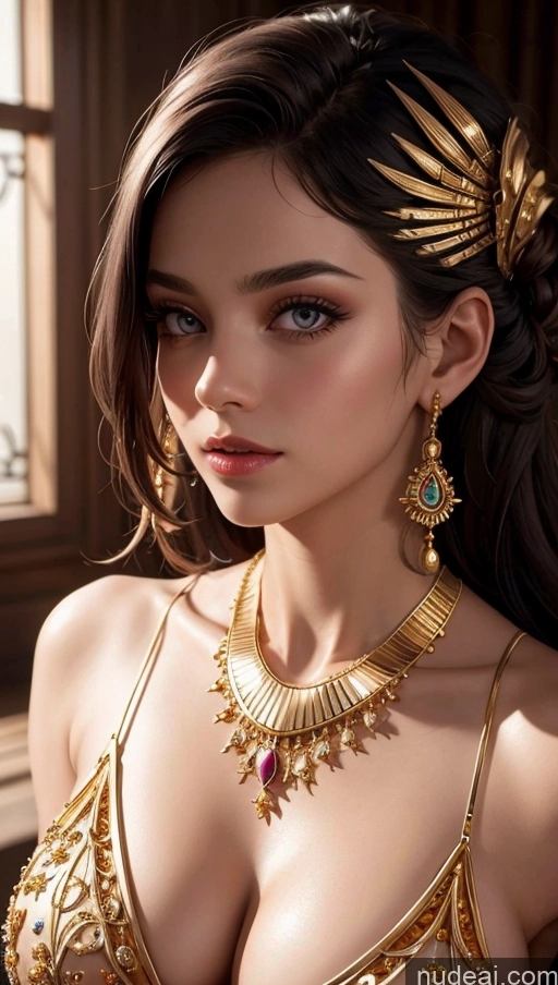related ai porn images free for Tank Top Close-up View Egyptian Gold Jewelry