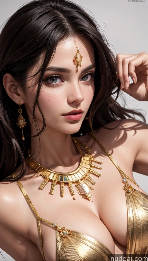 related ai porn images free for Tank Top Close-up View Egyptian Gold Jewelry