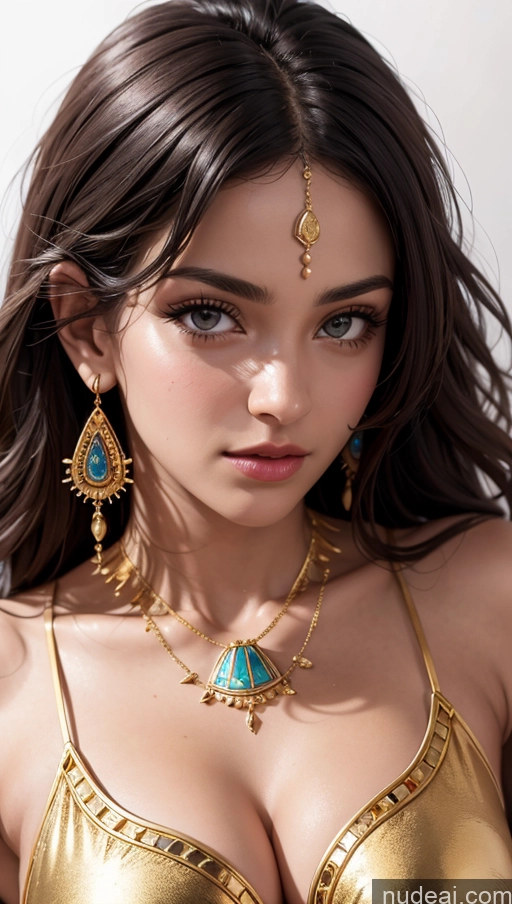 related ai porn images free for Tank Top Close-up View Egyptian Gold Jewelry