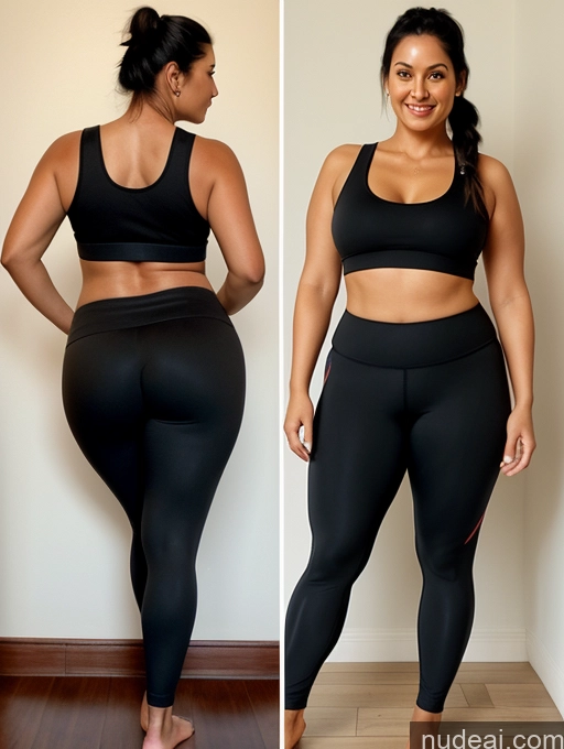 related ai porn images free for Woman Chubby Short 40s Indian Ponytail Black Hair Thick Yoga Pants Tank Top