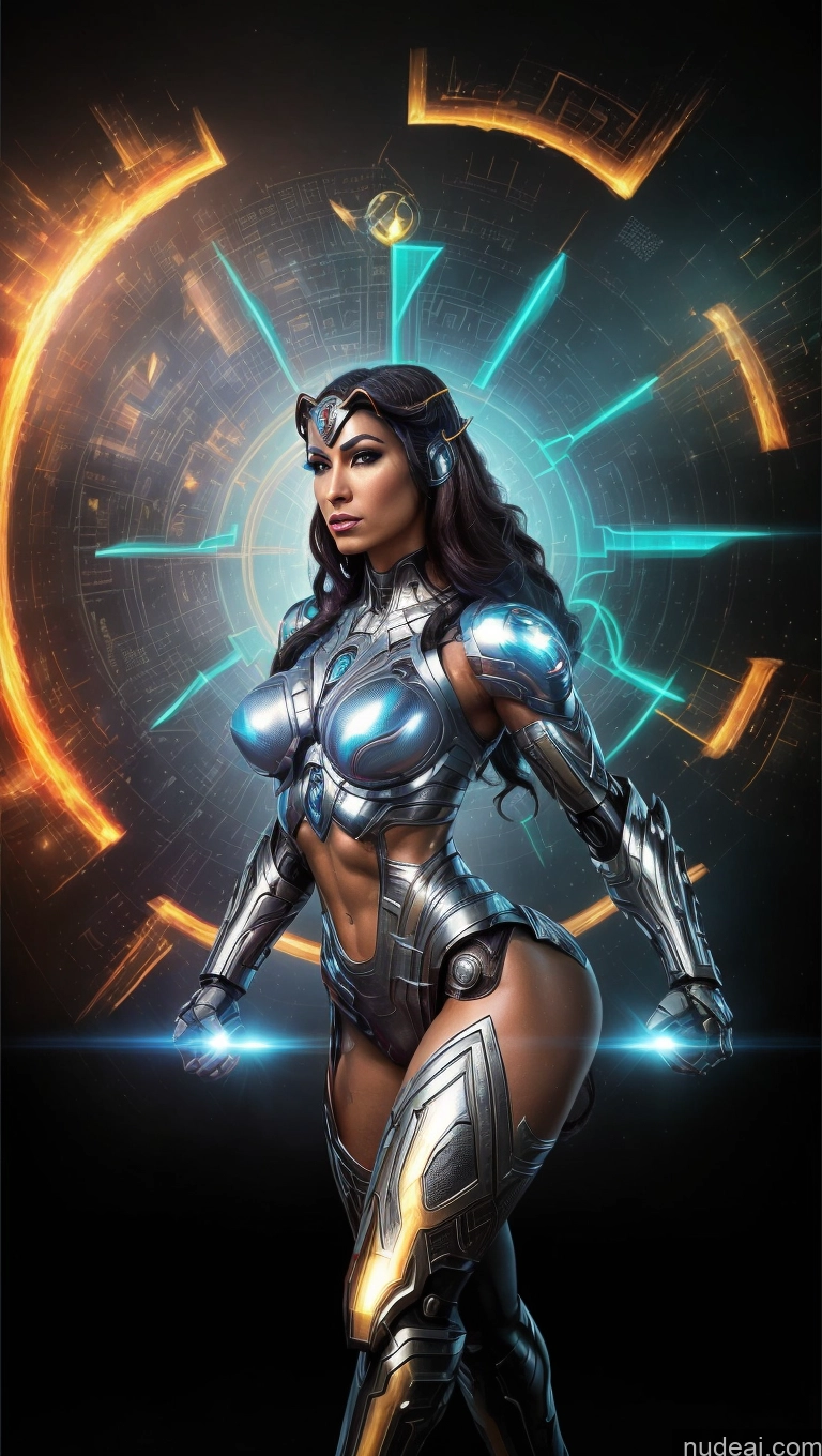 related ai porn images free for Cyborg Several Perfect Boobs Muscular Abs Egyptian Surrealist Superhero Regal Powering Up Has Wings
