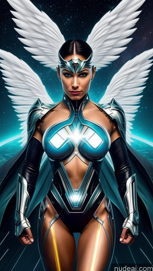 related ai porn images free for Cyborg Several Perfect Boobs Muscular Abs Egyptian Surrealist Superhero Regal Powering Up Angel