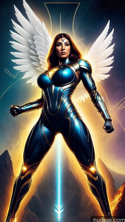 related ai porn images free for Cyborg Several Perfect Boobs Muscular Abs Egyptian Surrealist Superhero Regal Powering Up Angel