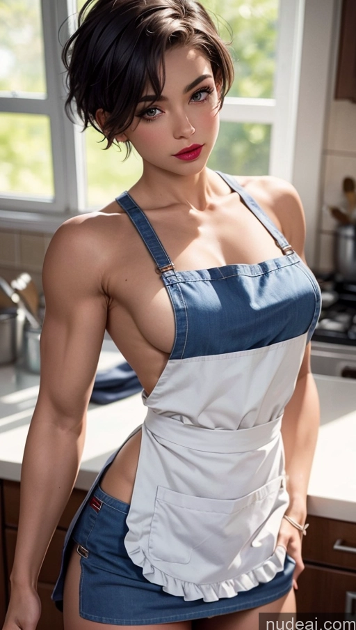 related ai porn images free for Close-up View Panties Apron Muscular Lipstick Pixie
