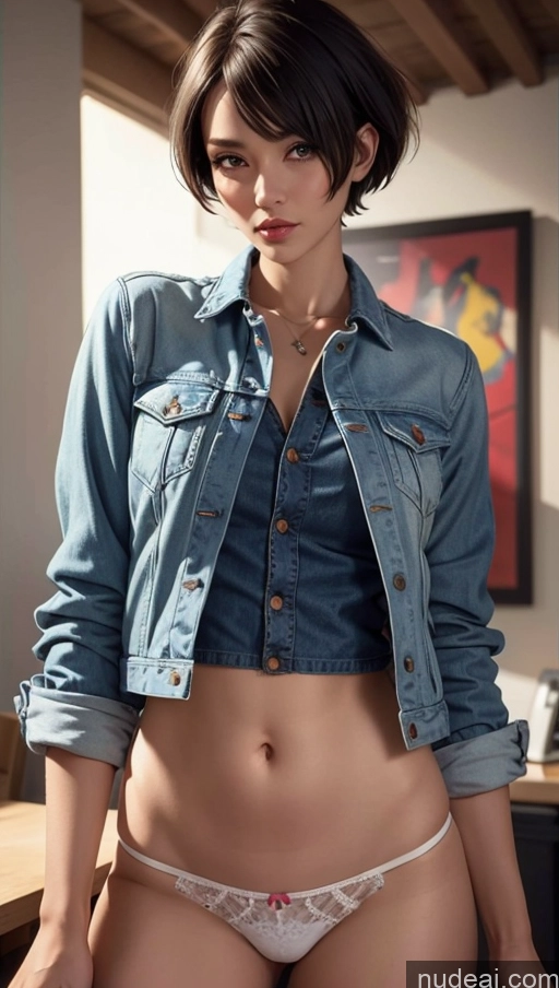 related ai porn images free for Close-up View Short Hair Panties Jacket
