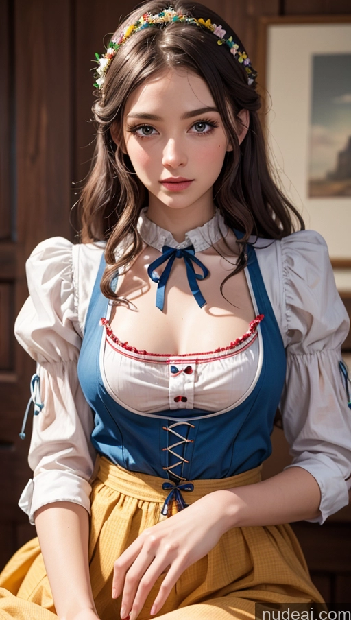 related ai porn images free for Close-up View Dirndl Dress