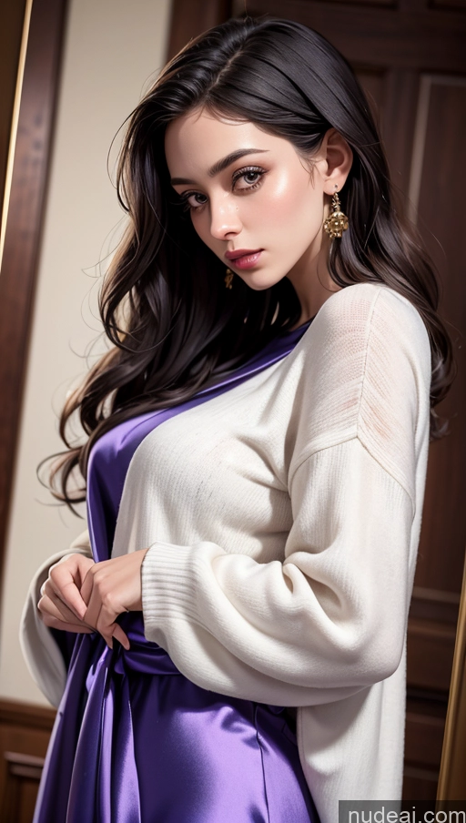 related ai porn images free for Close-up View Sweater Satin Dress