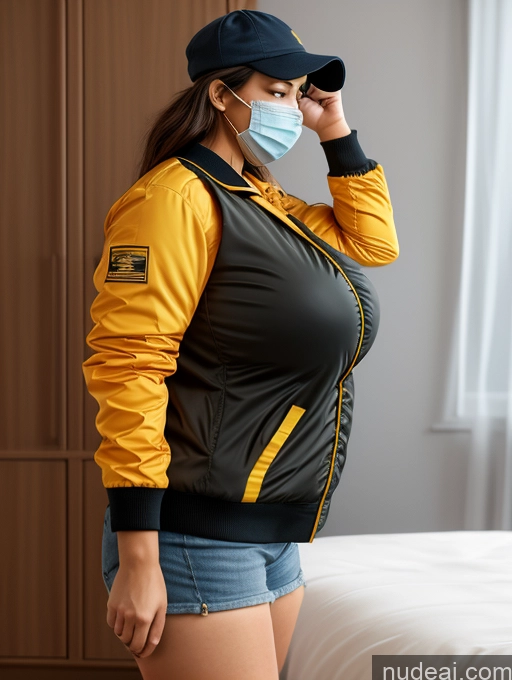 related ai porn images free for Woman One Busty Huge Boobs Perfect Boobs Beautiful Big Ass Long Legs Tall Arabic Middle Eastern White 3d Bedroom Front View Side View Back View Bomber Construction Worker Face Mask Looking At Sky Bow Tie