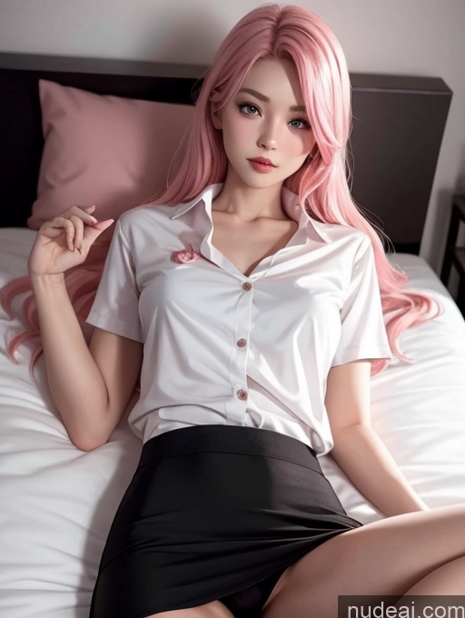 related ai porn images free for Model One Beautiful Skinny 18 Pink Hair Long Hair Japanese Bedroom On Back Seductive Thai University Uniform V1