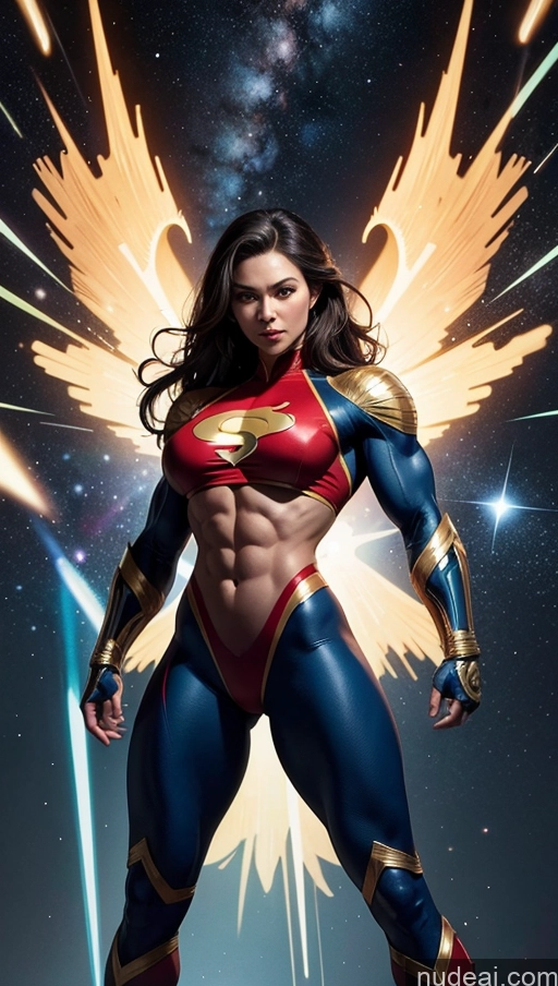 related ai porn images free for Bodybuilder Muscular Abs Several Chinese Stargazing Space Superhero Powering Up Perfect Boobs