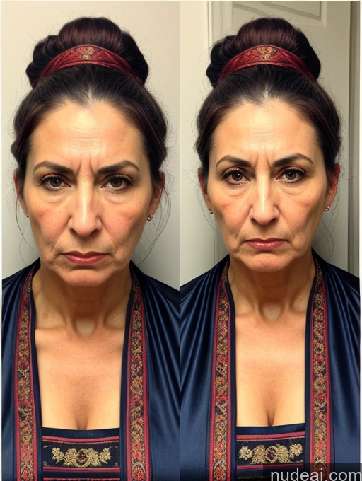 related ai porn images free for Milf Busty Skinny Short 50s Angry Blue Hair Hair Bun Jewish Front View Dress Traditional Victorian