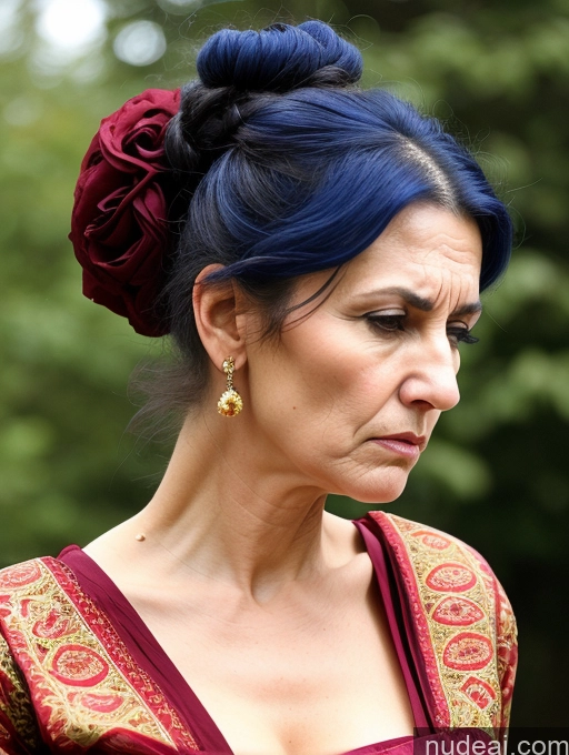 related ai porn images free for Milf Busty Skinny Short 50s Angry Blue Hair Hair Bun Jewish Front View Dress Traditional Victorian