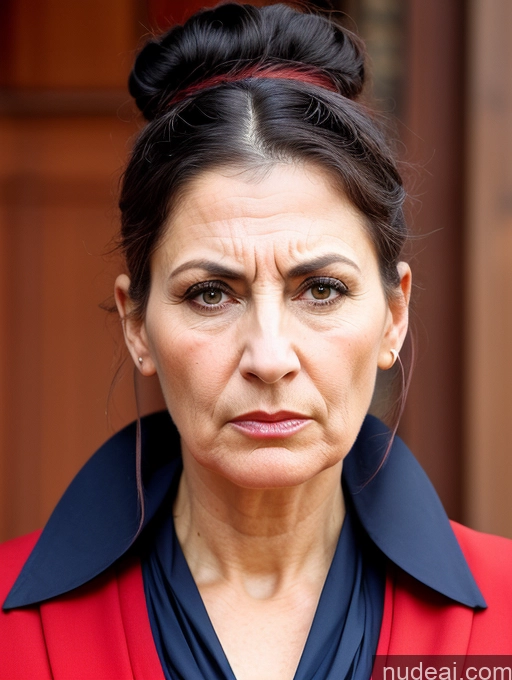 related ai porn images free for Milf Busty Skinny Short 50s Angry Blue Hair Hair Bun Jewish Front View Dress Traditional Victorian