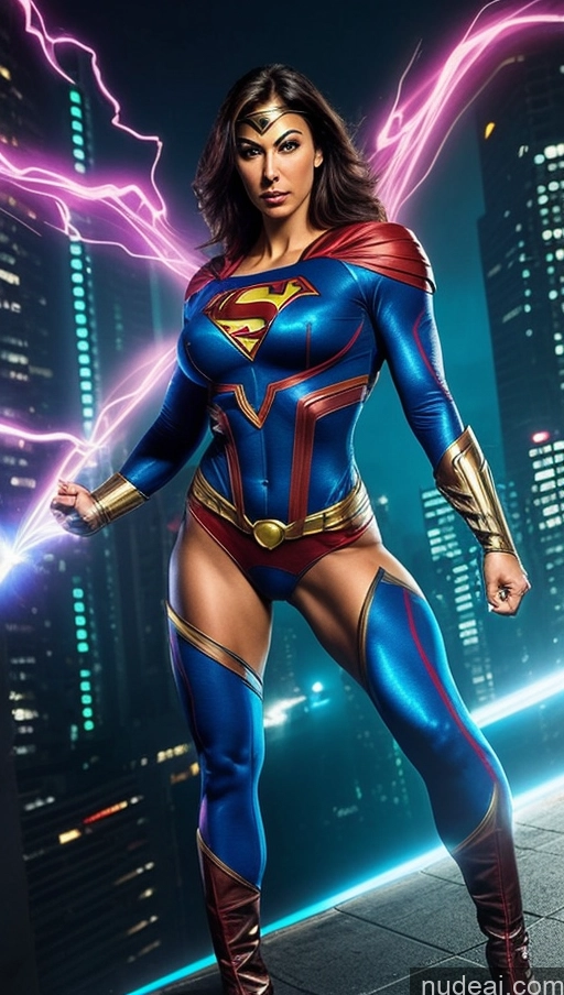 related ai porn images free for Muscular Abs Several Busty French Cyberpunk Superhero Superheroine Powering Up