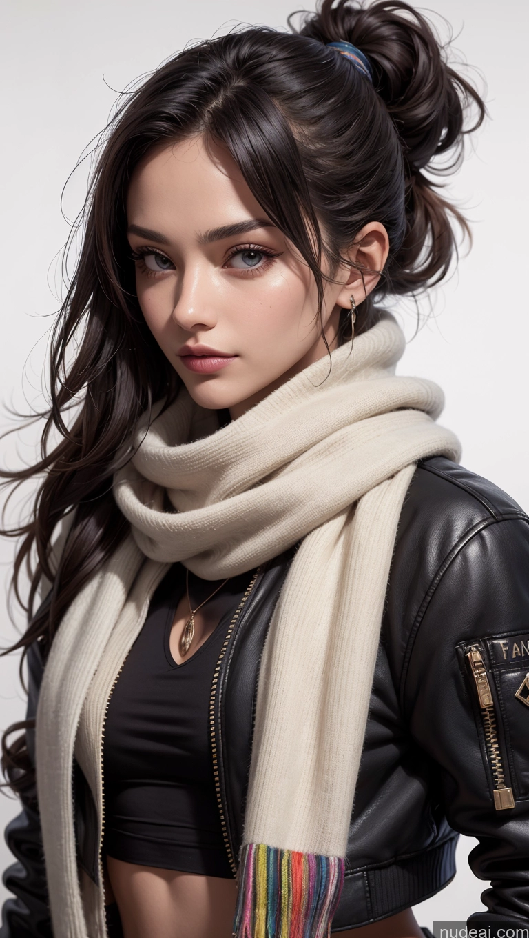 related ai porn images free for Close-up View Scarf Tank Top Bomber