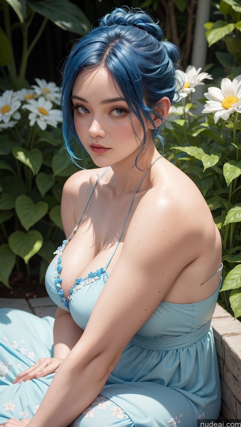 related ai porn images free for Pixie Fat Close-up View Sundress Blue Hair