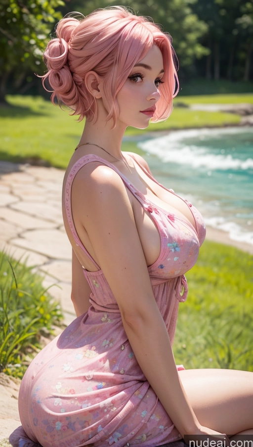related ai porn images free for Pixie Fat Close-up View Sundress Pink Hair