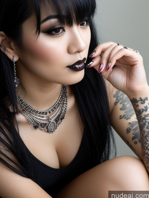 related ai porn images free for Goth Black Hair Asian 20s Jewelry Bending Over Close-up View